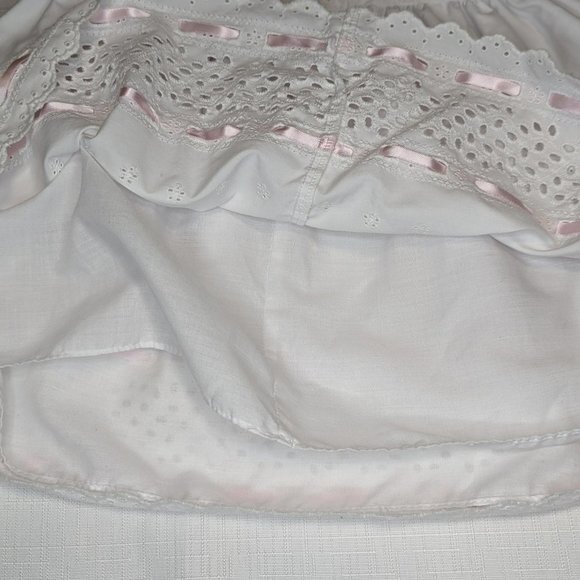 B T Kids White & Pink Embroidered‎ Dress - Picture 7 of 8